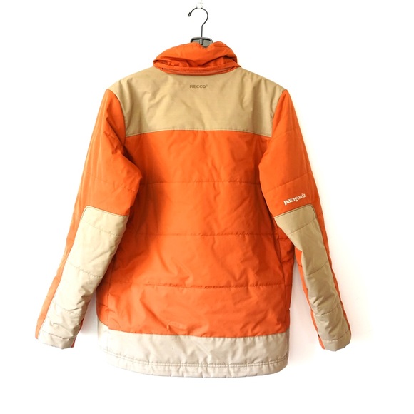 Patagonia Rubicon Rider Insulated Jacket Men’s Size M Orange Beige Recco - Picture 3 of 14